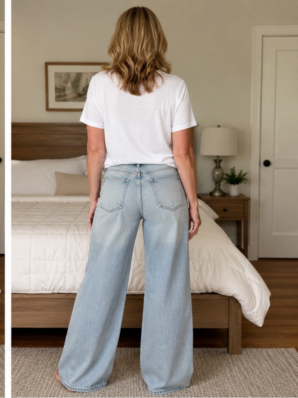 Old Navy Light Blue Wide Leg Denim - Picture 2 of 9
